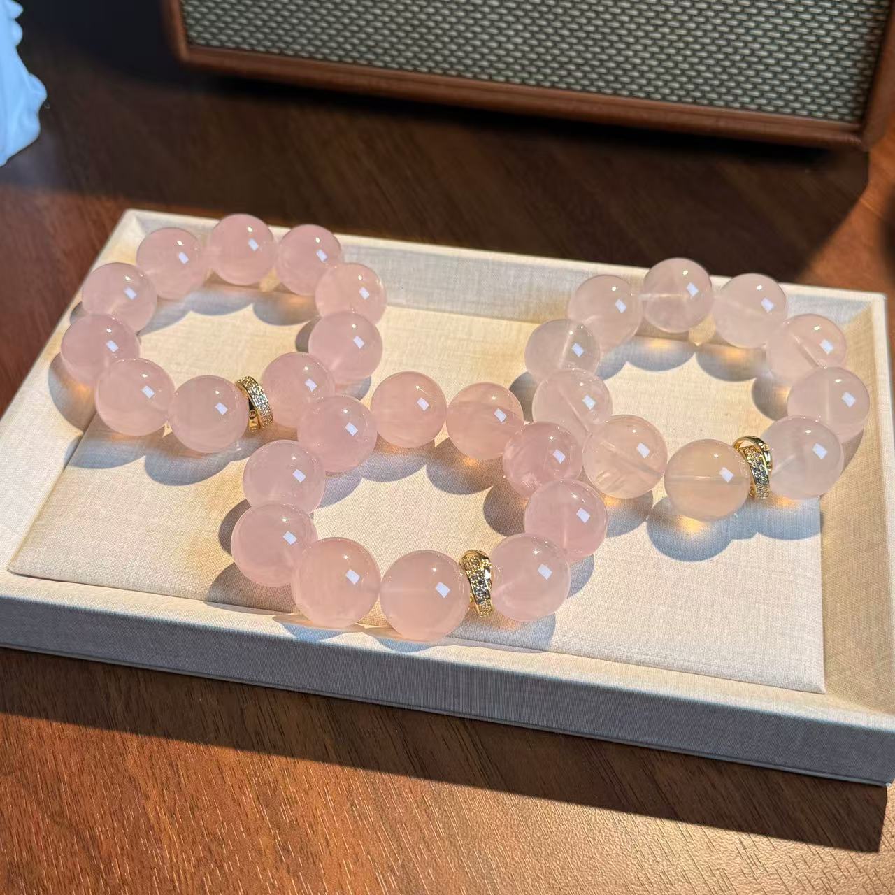 粉水晶手串手链 颜色微差多样性发其一ZF271