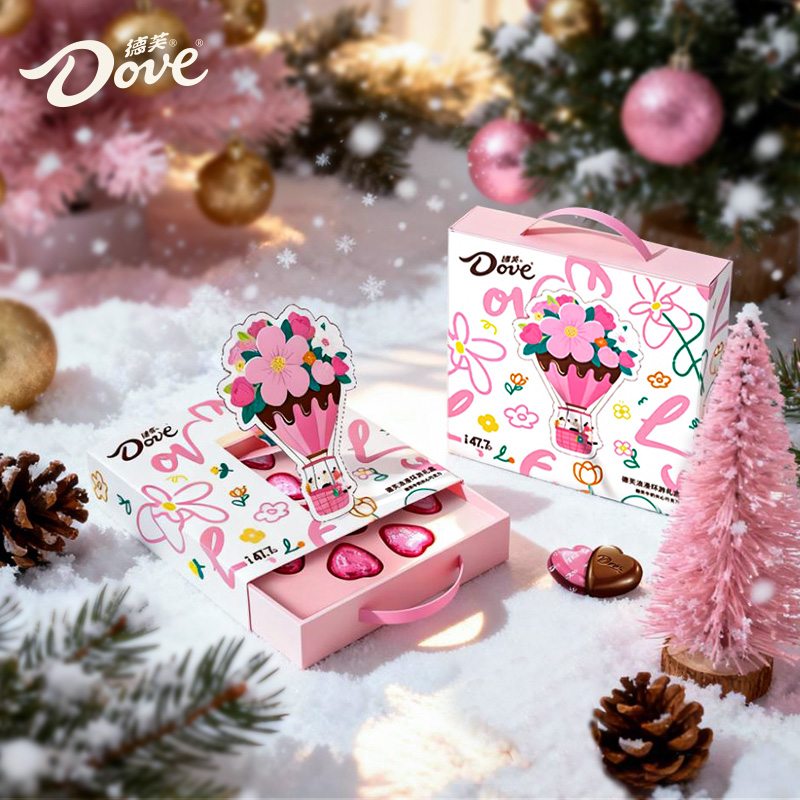 【新年礼遇季】德芙5.3g心形牛奶夹心巧克力套装零食礼盒商品图