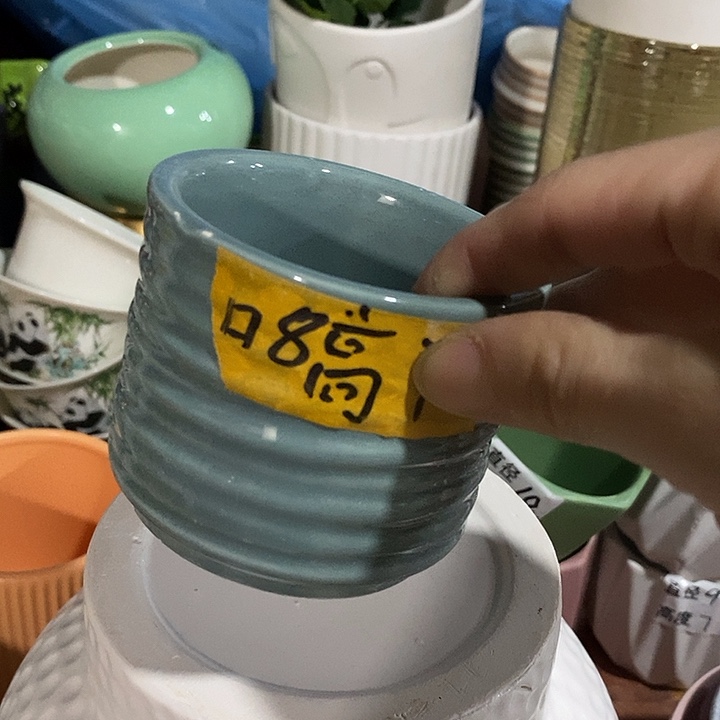 陶摆件陶盆有孔 瑕疵介意勿拍