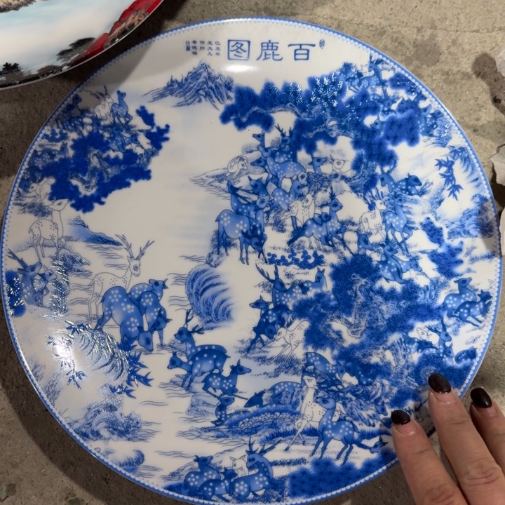 摆件白鹿图商品摆件
