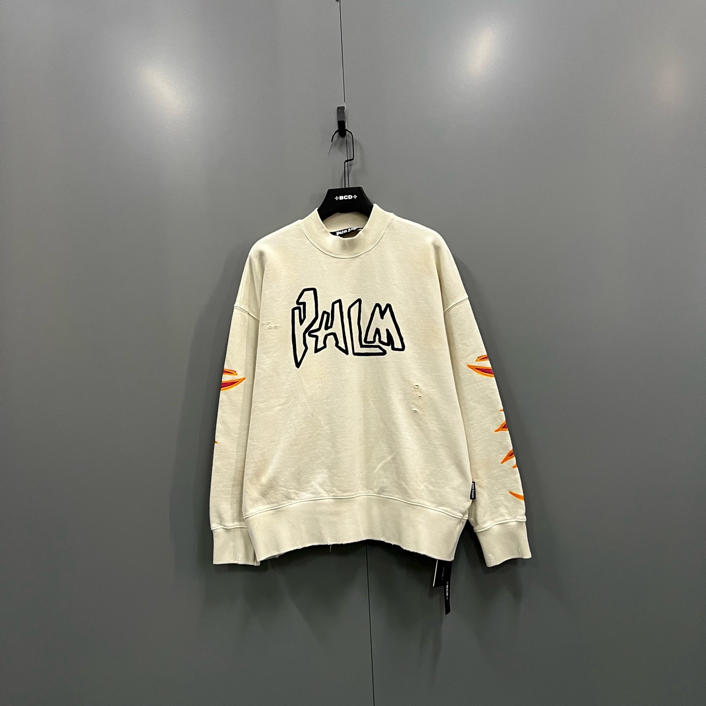 未使用 palmangels (ll) Palm Angels 烈焰印花卫衣 M码/018994