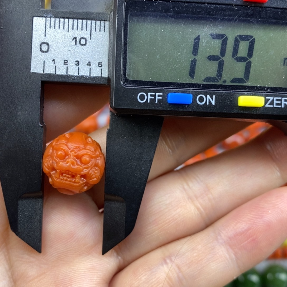 凉***了南红玛瑙未镶嵌单珠13.9mm
