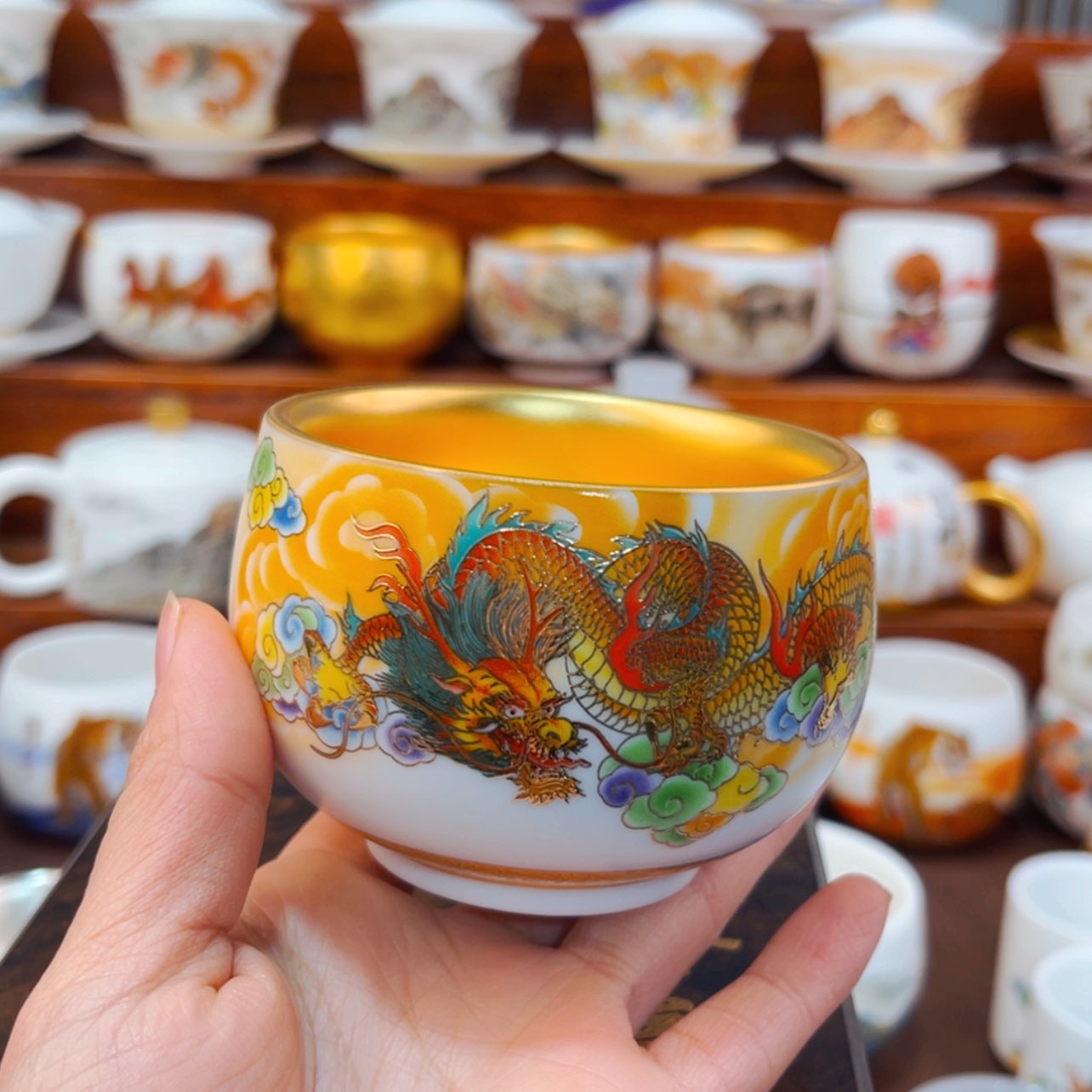 【闪购商品】高货羊脂玉瓷茶具