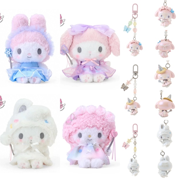 日版正品三丽鸥美乐蒂妖精系列50周年毛绒公仔摆件发夹胸针