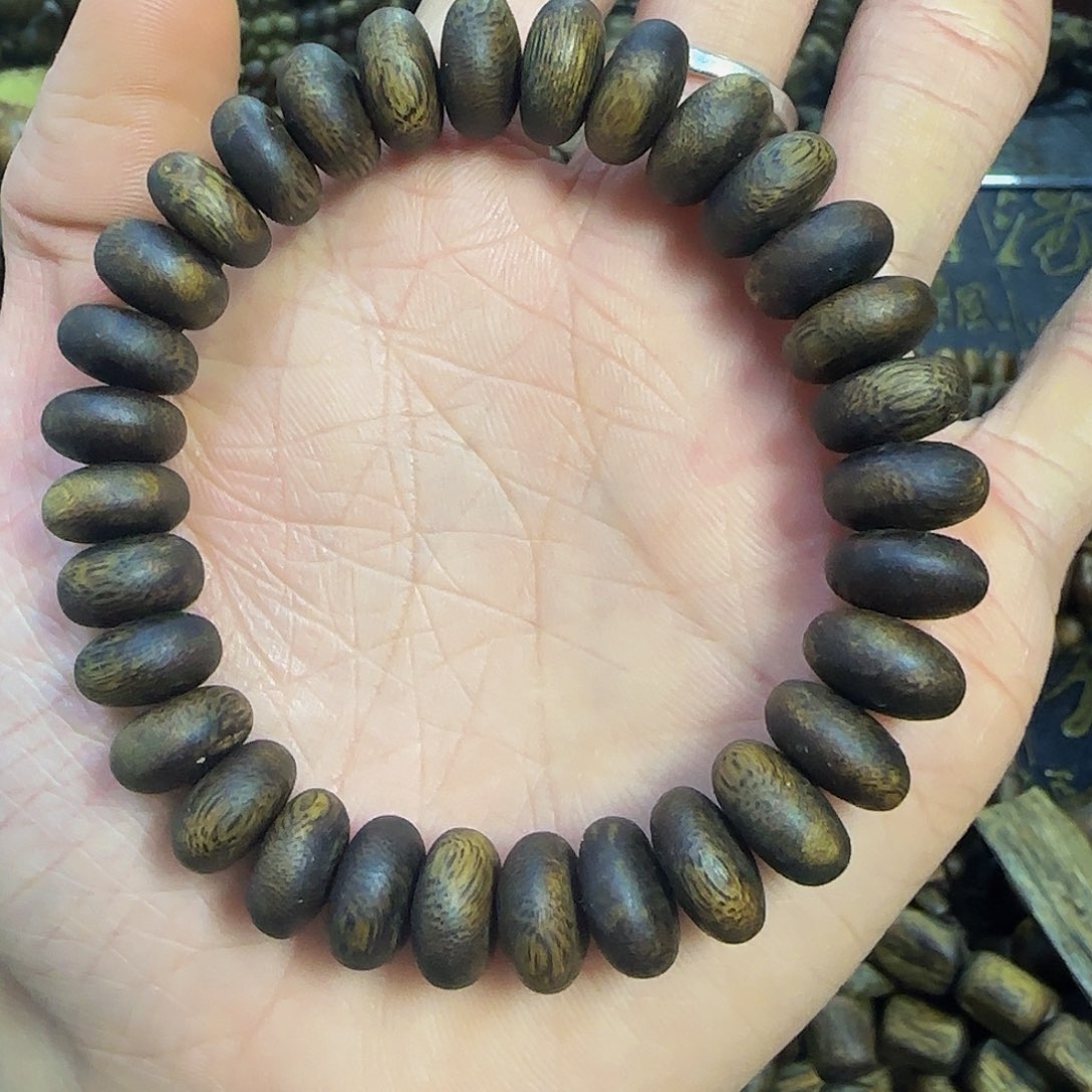 沉香手串?****?99沉算盘珠13.8克