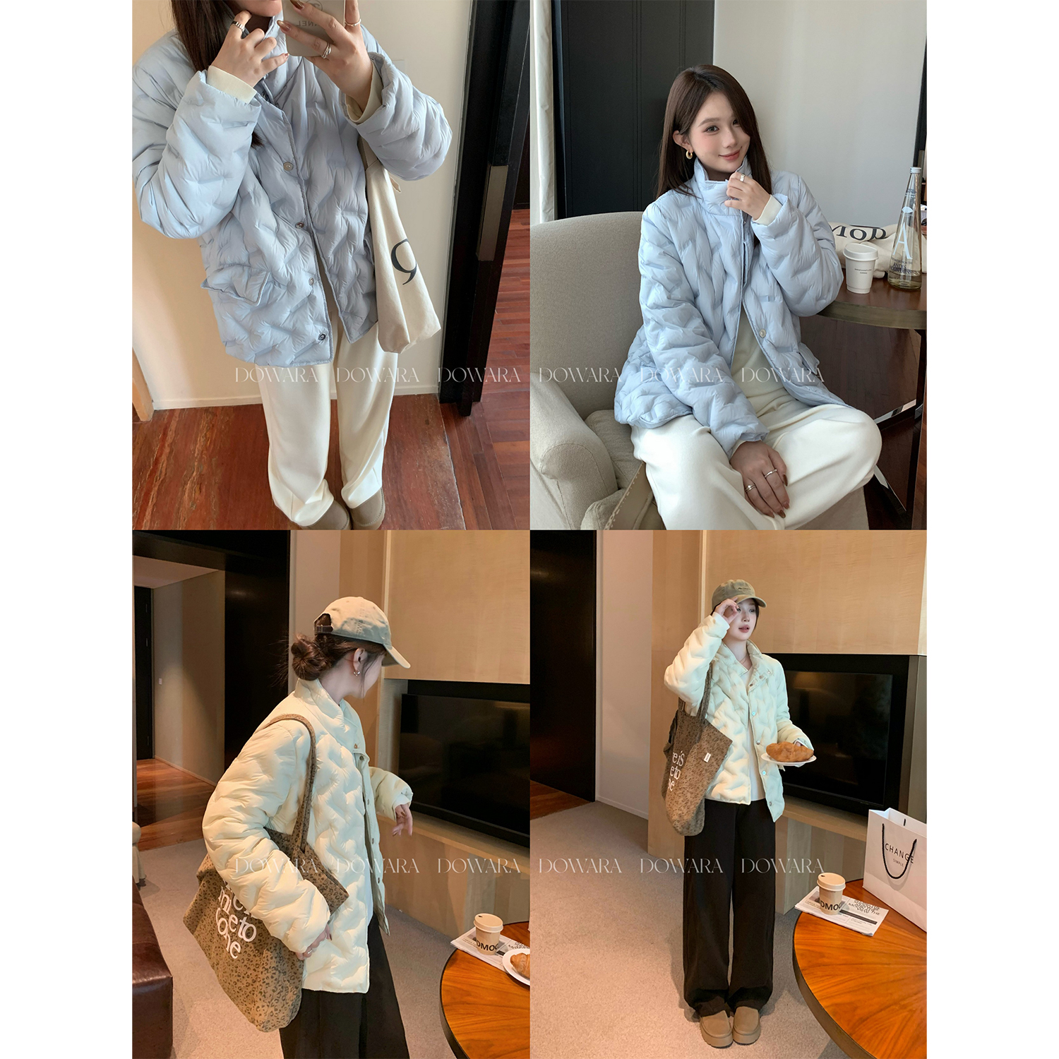 现货大婉酱微胖定制【绒雪时光】新国标90白鸭绒蓬松羽绒服女 0468D