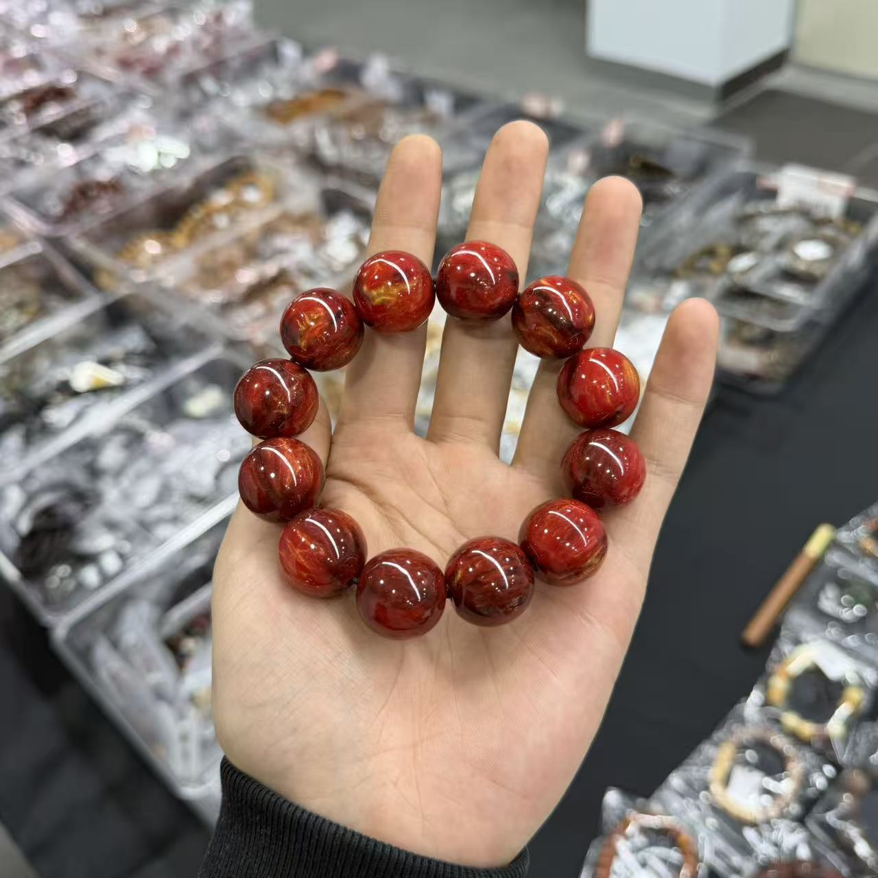 【书汐文创】高端客订 金龙血脂单圈手串【1181】【无礼盒】