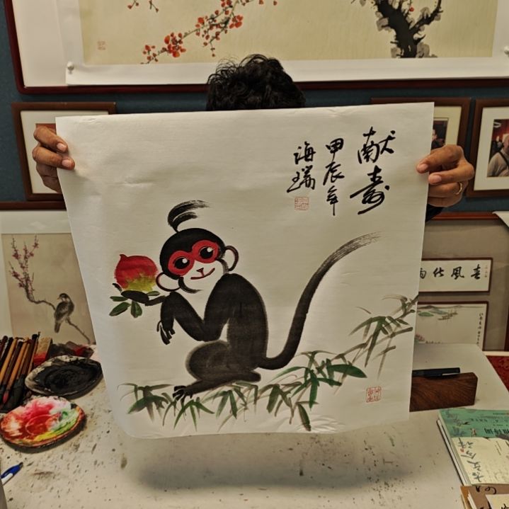 国画贾海瑞老师现场定制
