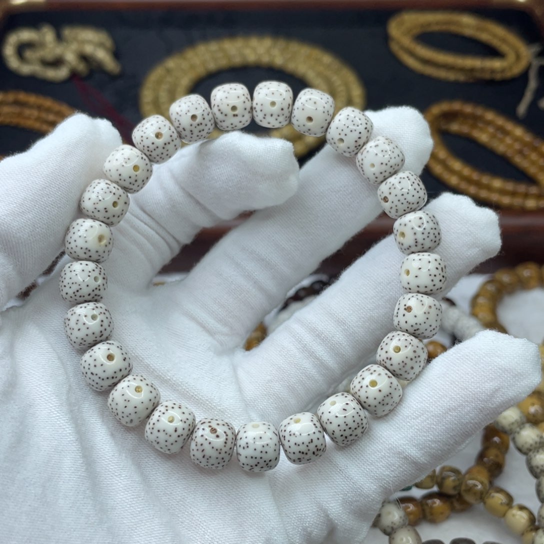 吊坠星月菩提9+/8原脂白月朗星稀无烟花