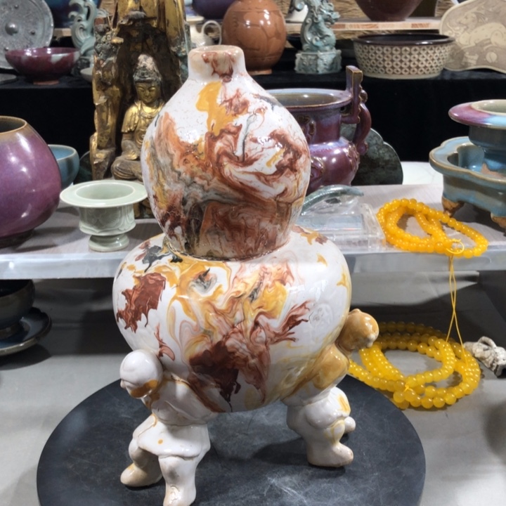 瓶当阳峪 绞釉 葫芦瓶