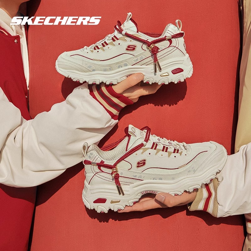 斯凯奇【新年限定】25女鞋秋冬熊猫时尚厚底熊猫鞋运动老爹鞋