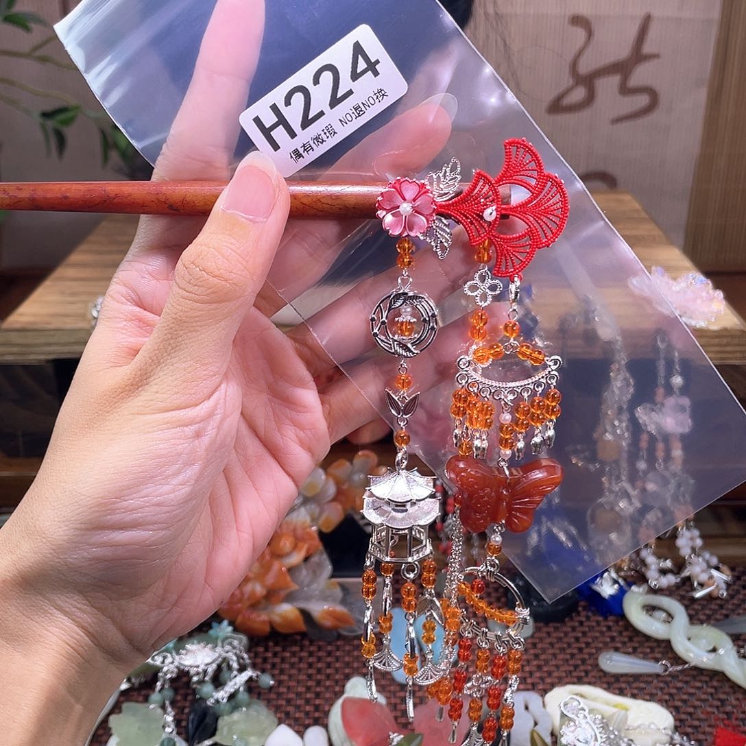 ****۶蛇纹石玉合金发饰