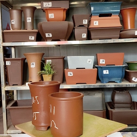 红陶宜兴紫砂花盆