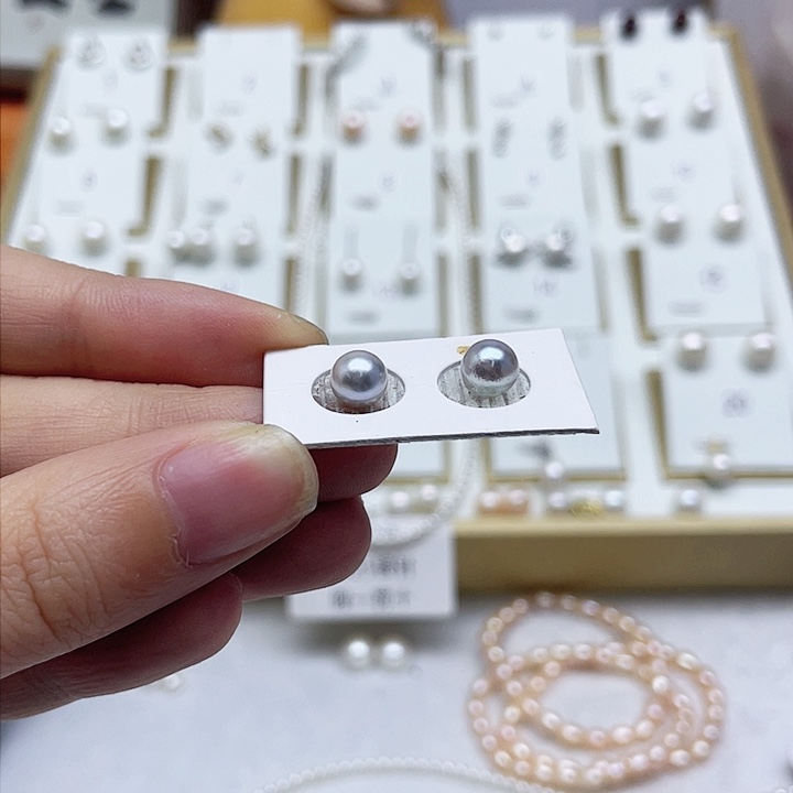 海水珍珠耳饰银S925镶嵌也***花