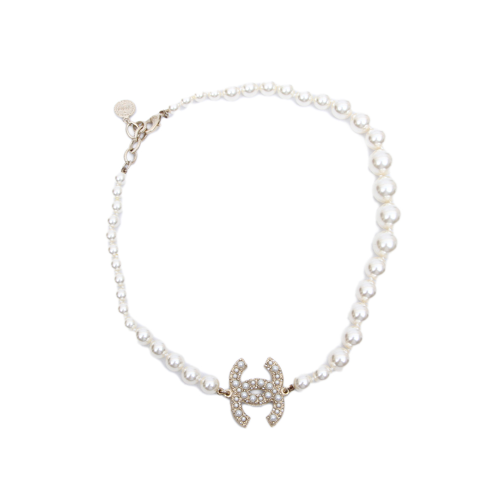 全新未使用 Chanel/香奈儿 小花佳珊100周年纪念款 珍珠 项链树脂