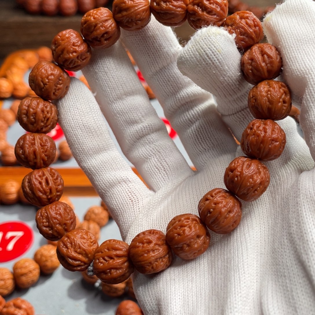 前***转文玩核桃手串金橘1.4