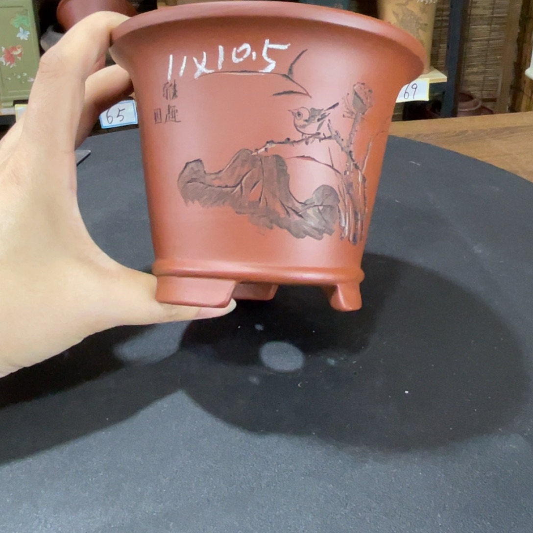 紫砂花盆紫砂杯是