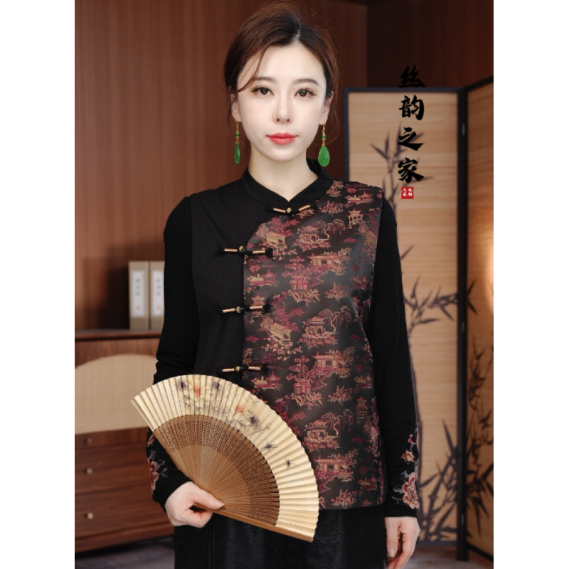 【禾微 · 马甲】新款重工刺绣盘扣马甲