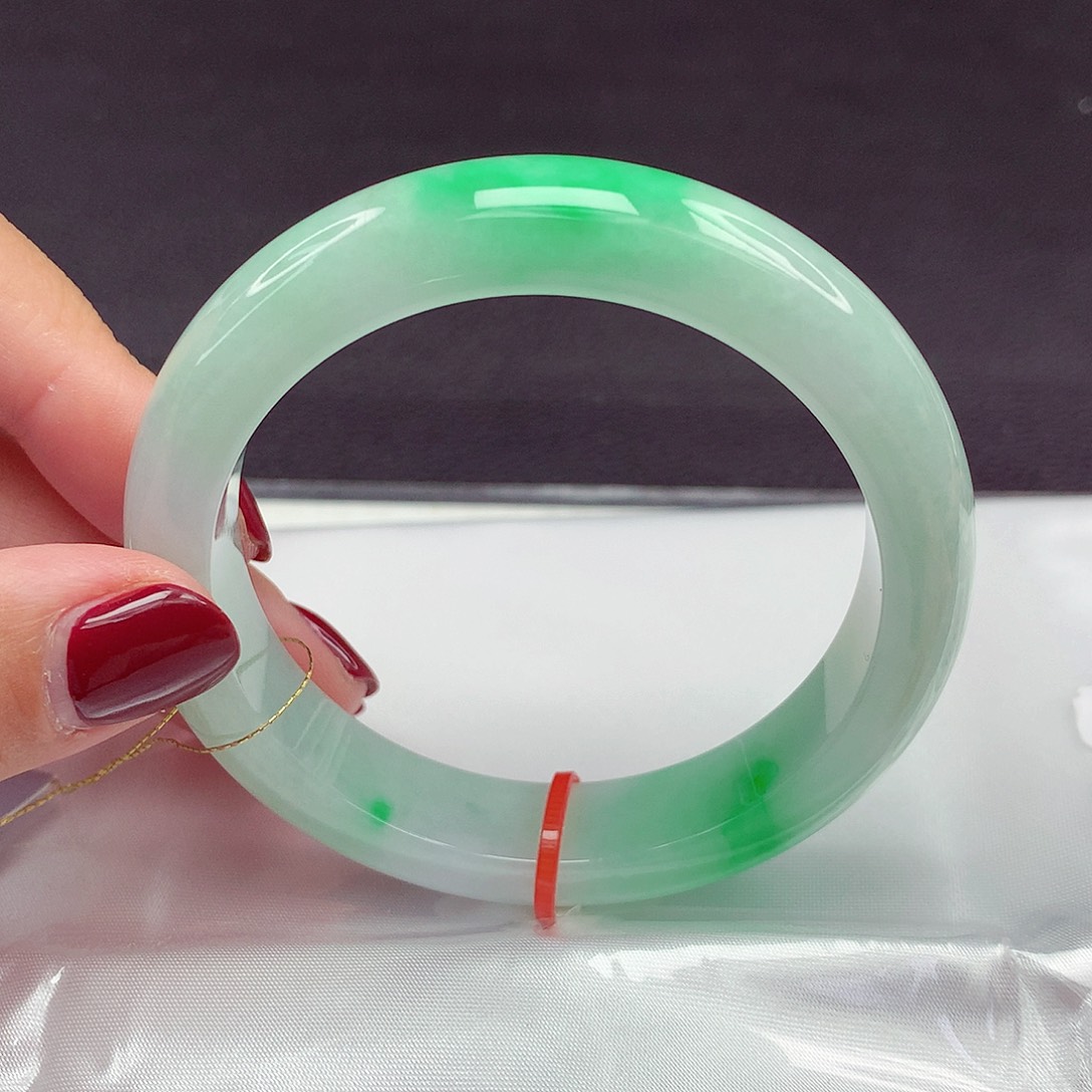 翡翠未镶嵌手镯55圈776