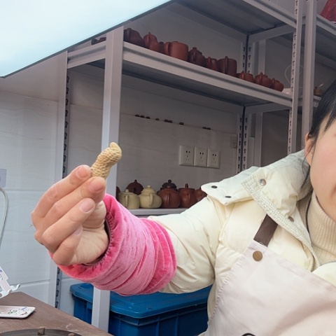 段泥一对花生茶宠