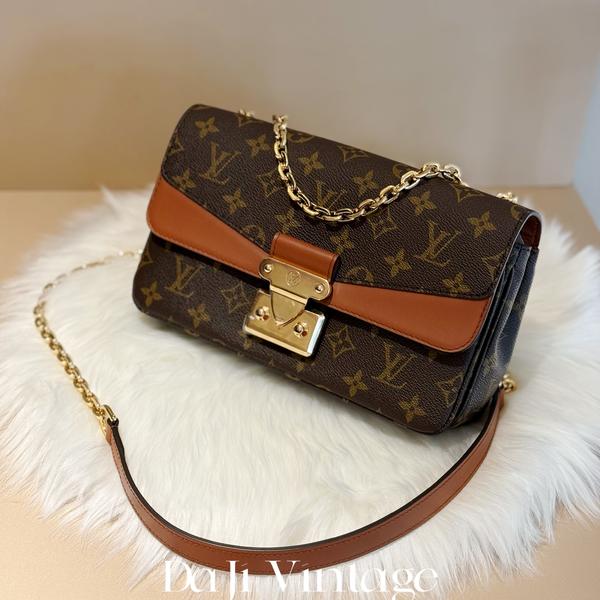 99新 LouisVuitton/路易威登 大吉中古/lv马尔索棕色老花斜挎包