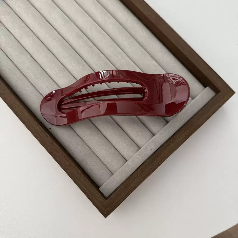 法式抓夹日韩鸭嘴夹女复古风发夹原创设计一字夹