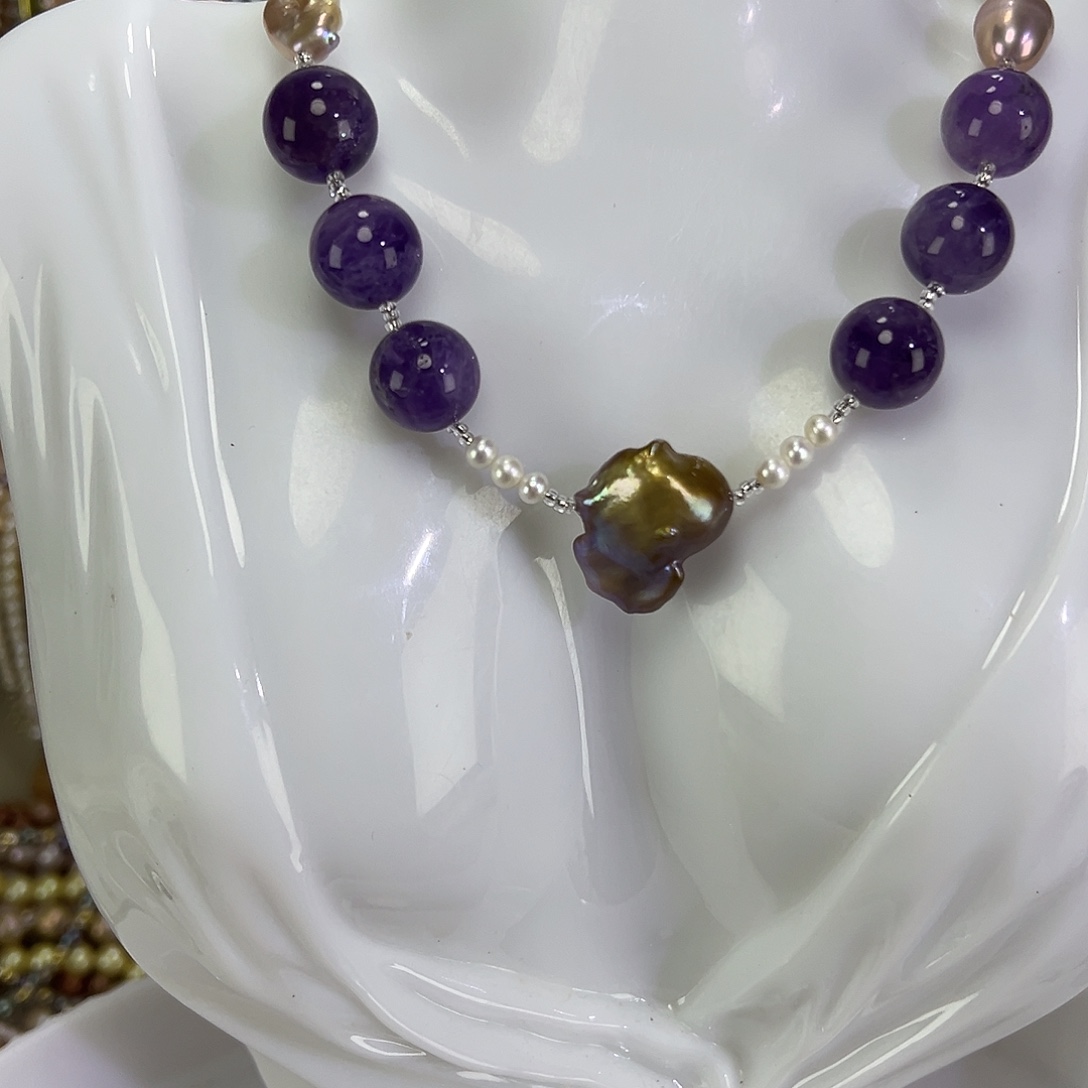 钛钢手绳淡水珍珠