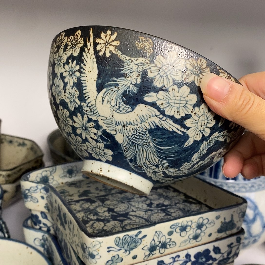 陶手工手绘青花高温陶瓷