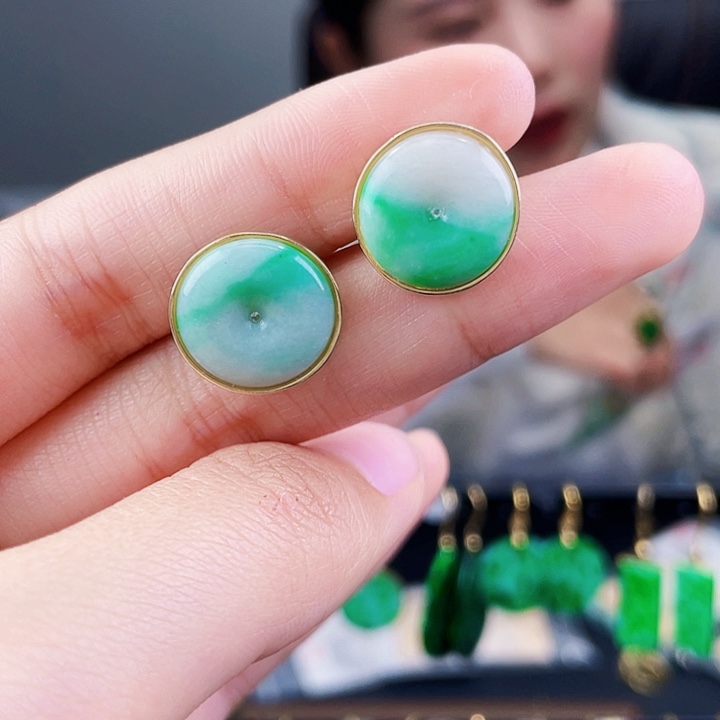 翡翠戒指银S925镶嵌饰品