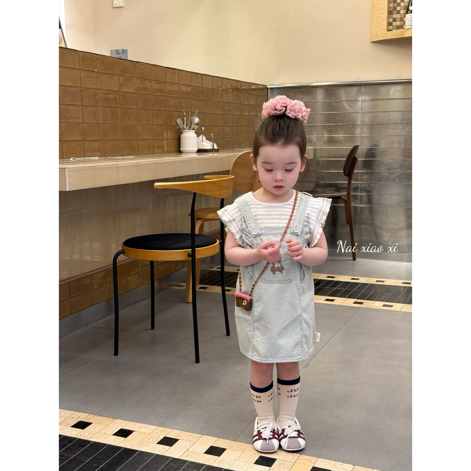 【NO退NO换】欢宝-奶小西-2025夏-编码0056-NXX5613-背带裙