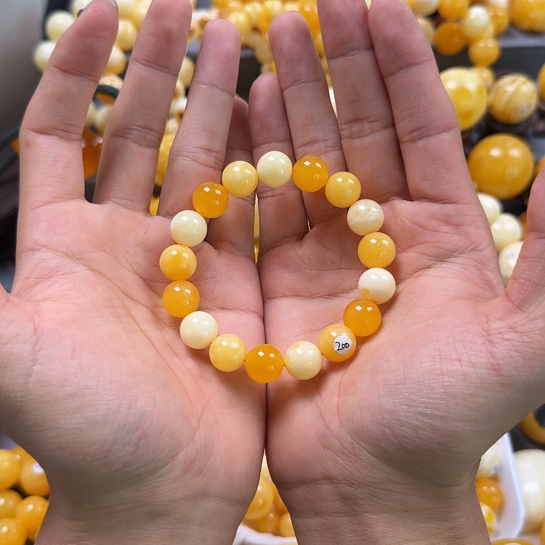 琥珀珠宝奇石未镶嵌12mm