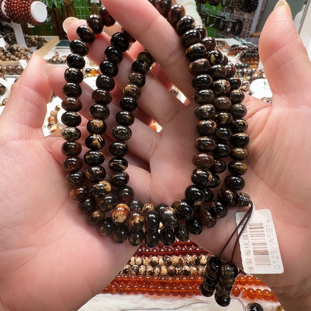 皮***周琥珀未镶嵌裸石抚顺琥珀9黑花