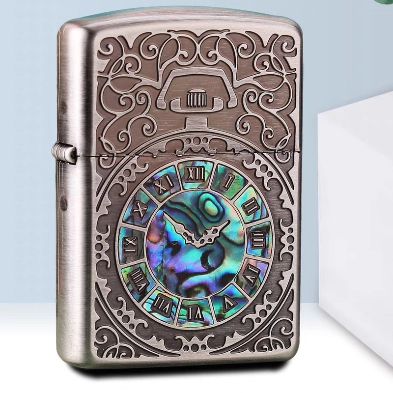 ZIPPO正品打火机/彩贝镶嵌怀表-男士送礼防风 DY9910GQ【佳佳1】