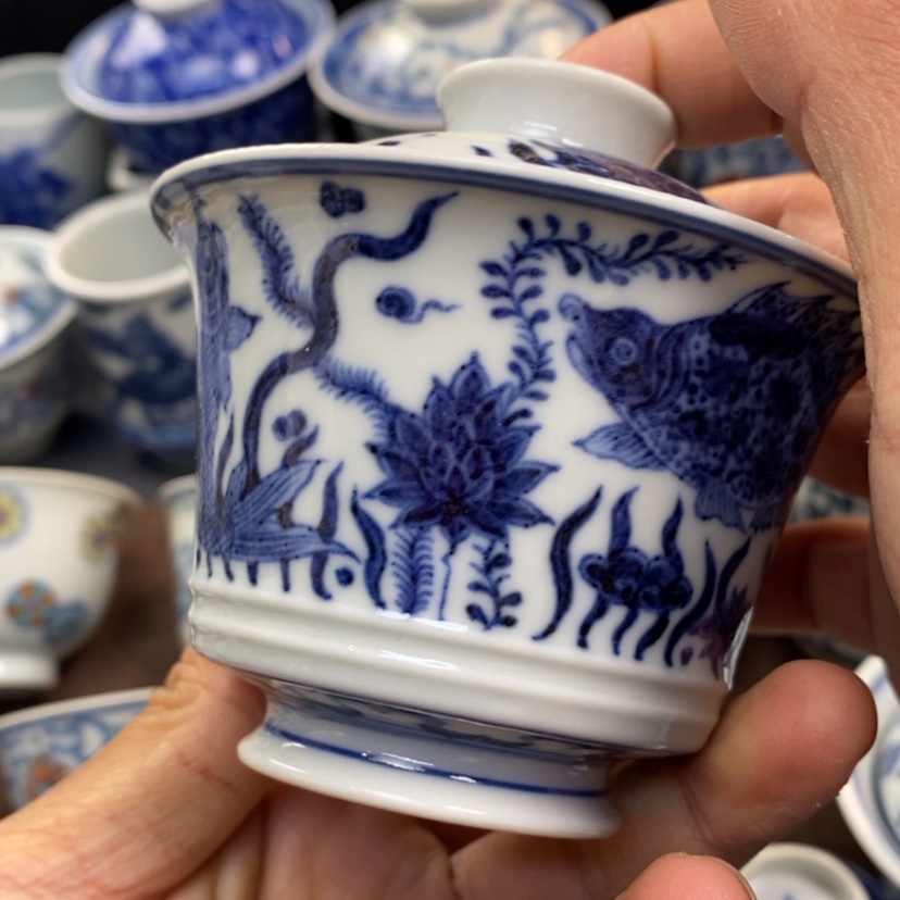 【闪购商品】景德镇青花瓷盖碗