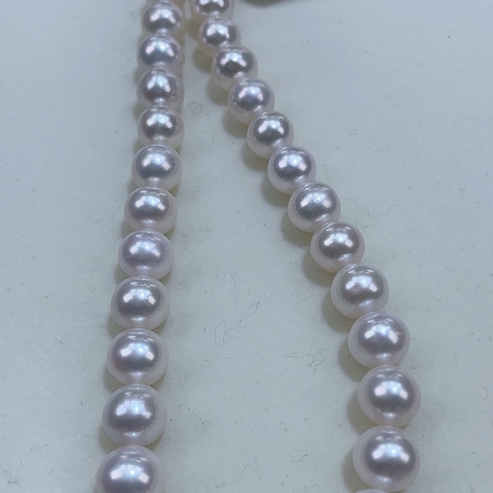 淡水珍珠颈饰银S925镶嵌8.5/9.5澳白光炫彩