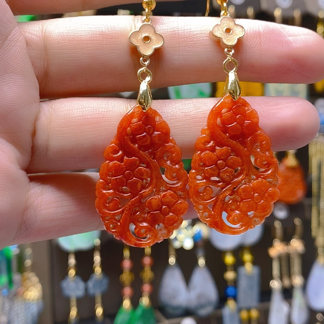 未镶嵌翡翠耳饰翡翠