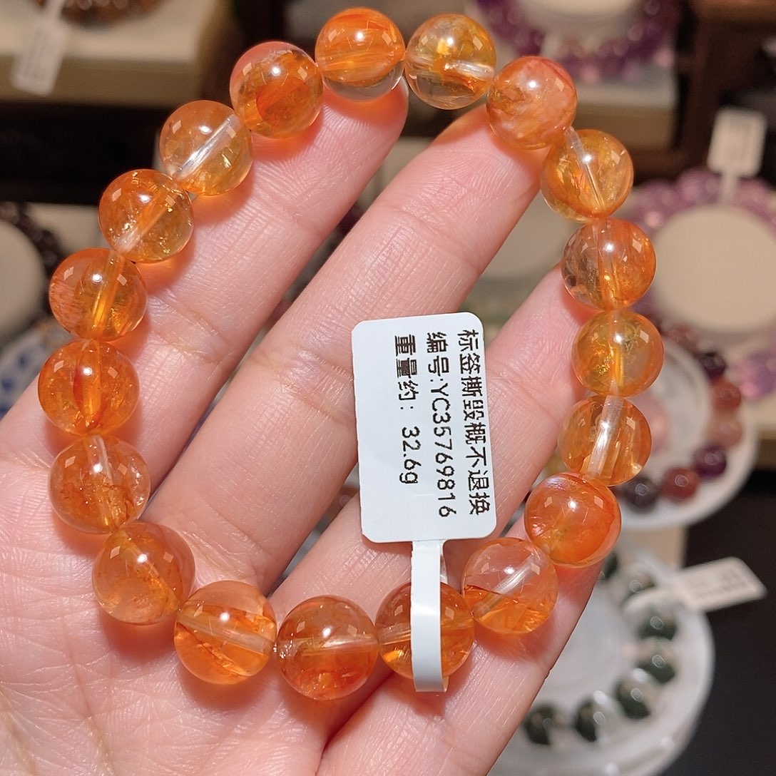 水晶手链未镶嵌茉****?F芬达胶花10.8