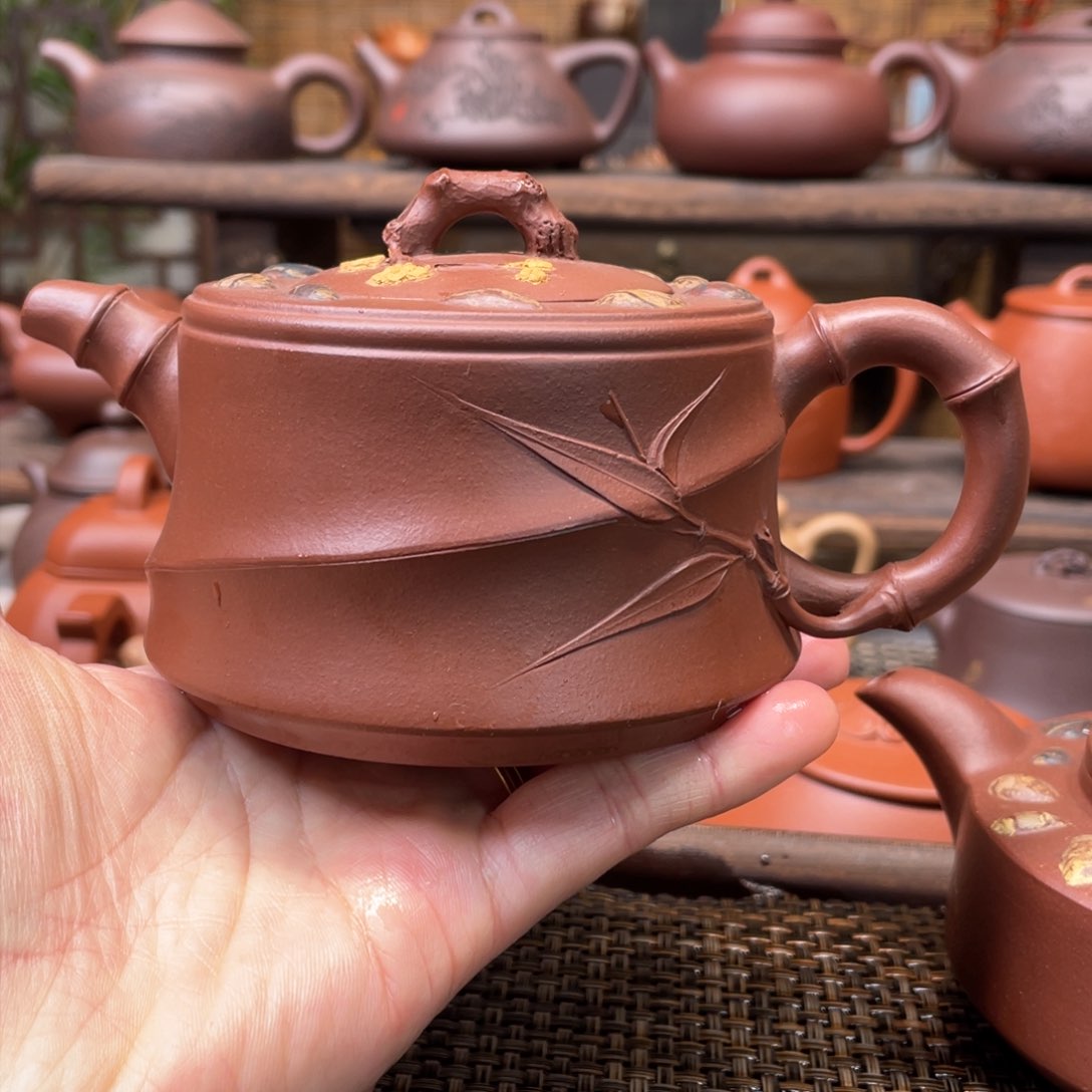 紫砂茶壶宜兴原矿紫砂手工制300