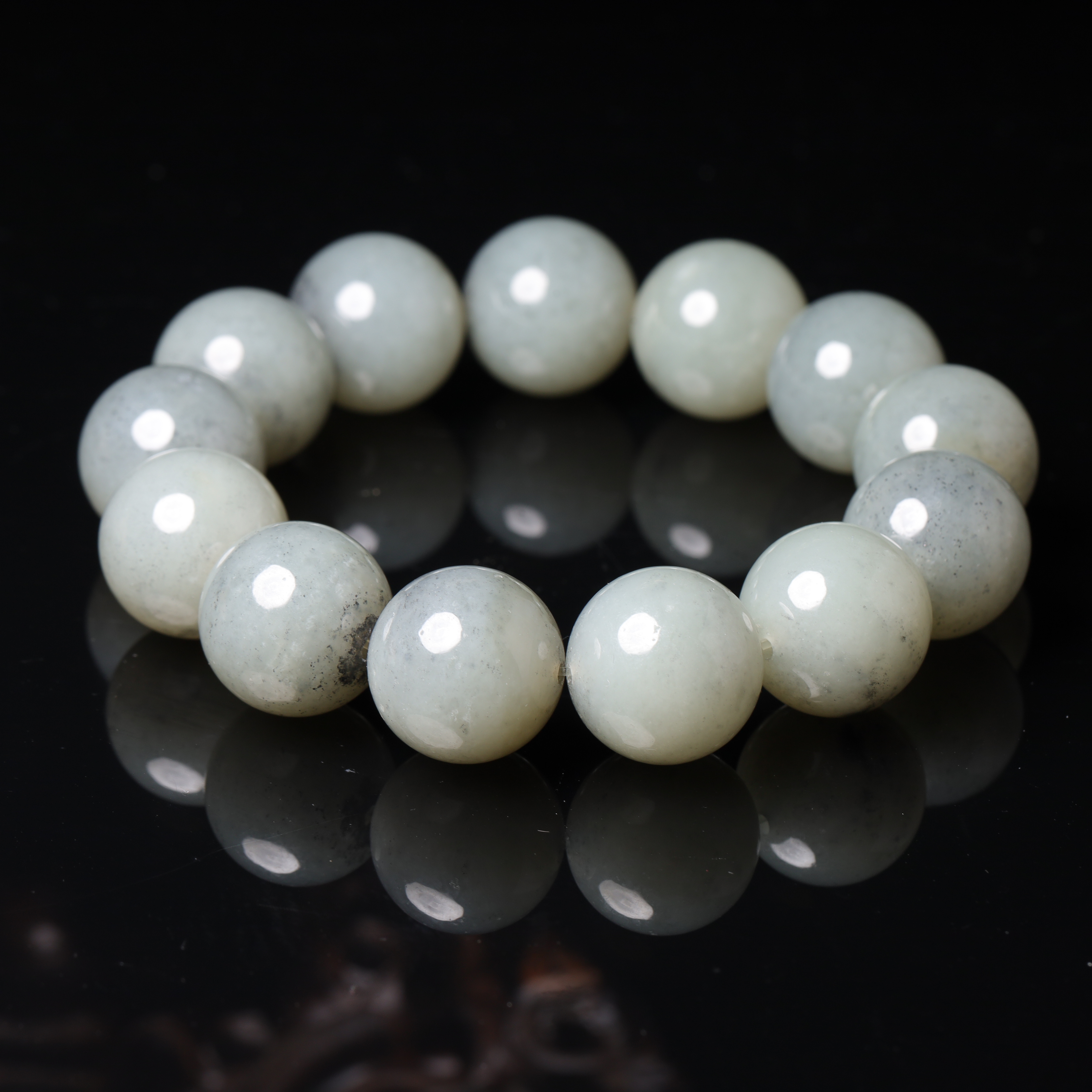 清代和田玉青花手串-CS