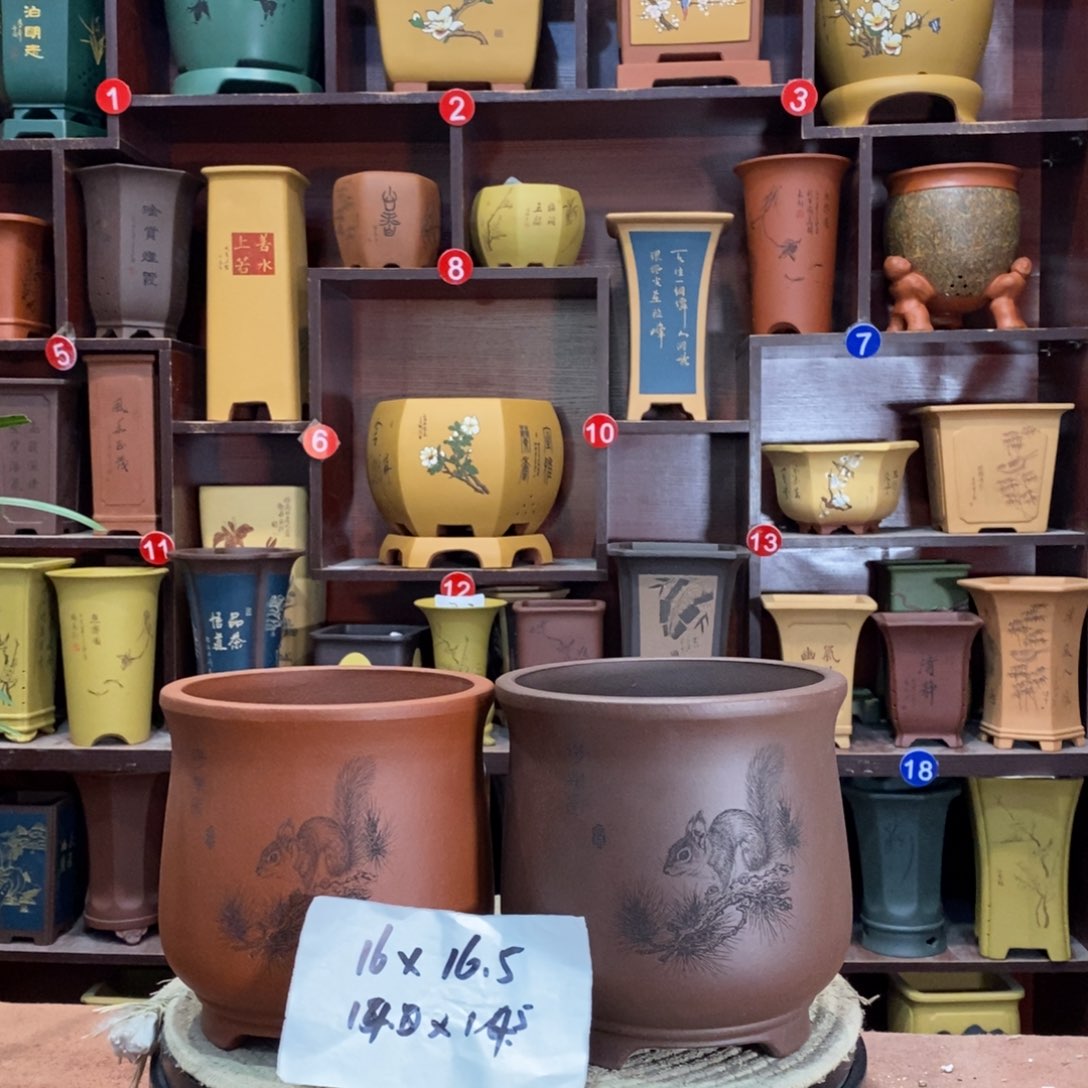 紫砂艺术紫砂花盆