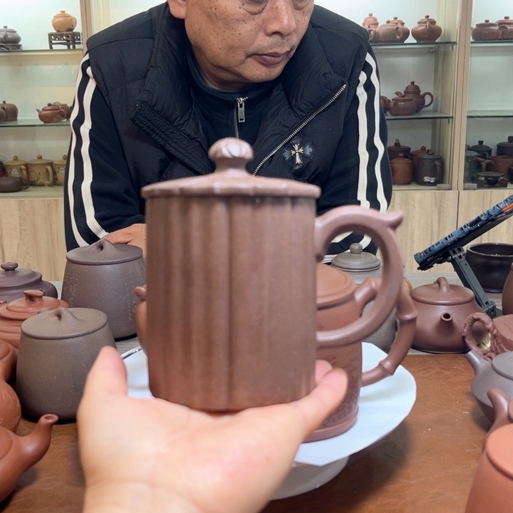 茶壶紫砂葵菱手工制作
