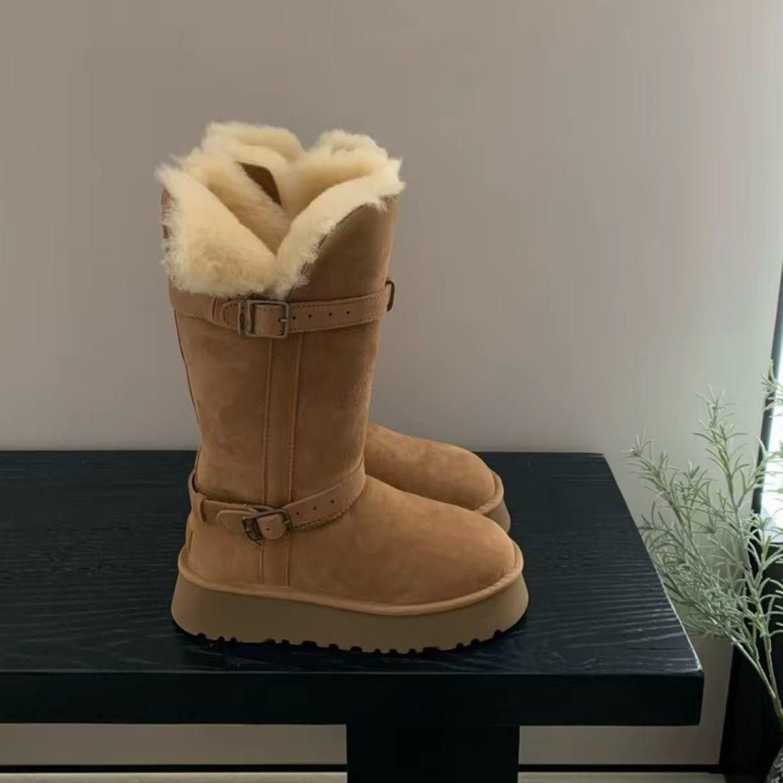 《骑士合集》桑坡雪地靴羊皮毛一体新款保暖秋冬必备