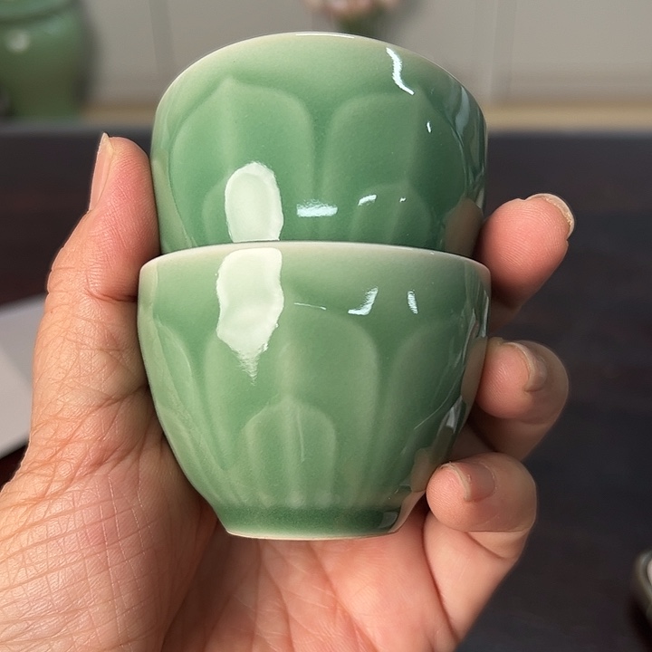 龙泉云间青瓷小米茶器