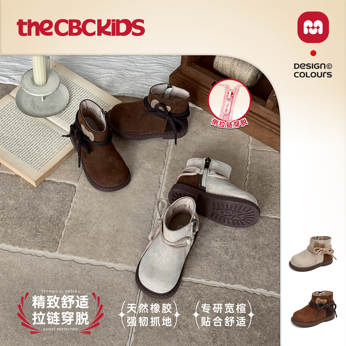 集合『BowBooties』复古256115儿童短靴蝴蝶结童鞋秋季皮靴 256116