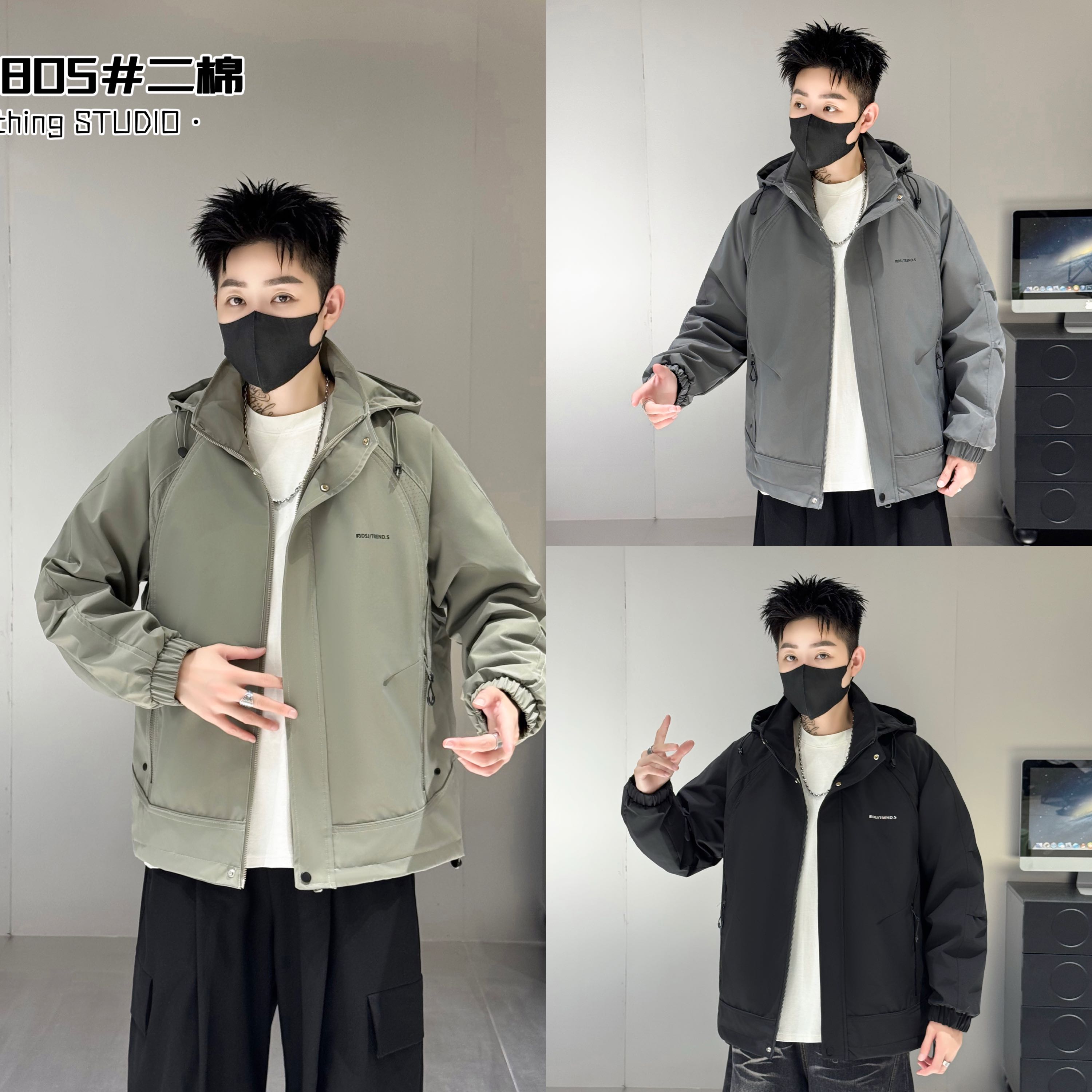 【新款二棉】男士秋冬季薄棉棉服805款