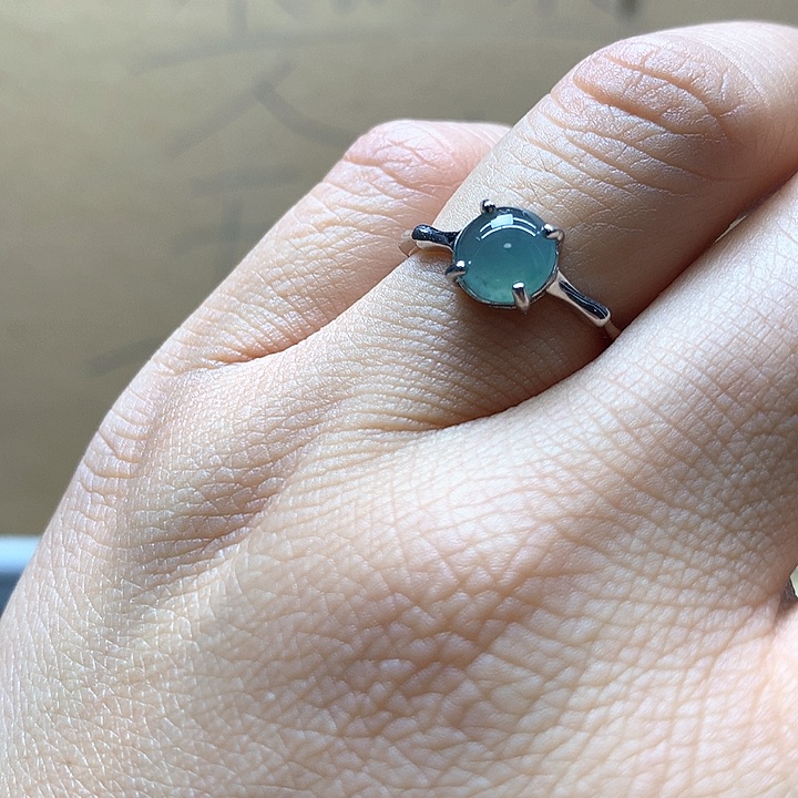 水晶水晶戒指银S925镶嵌