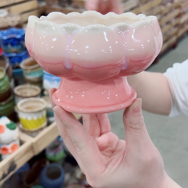 有孔，凑单福利满10元发货陶瓷多肉花盆！