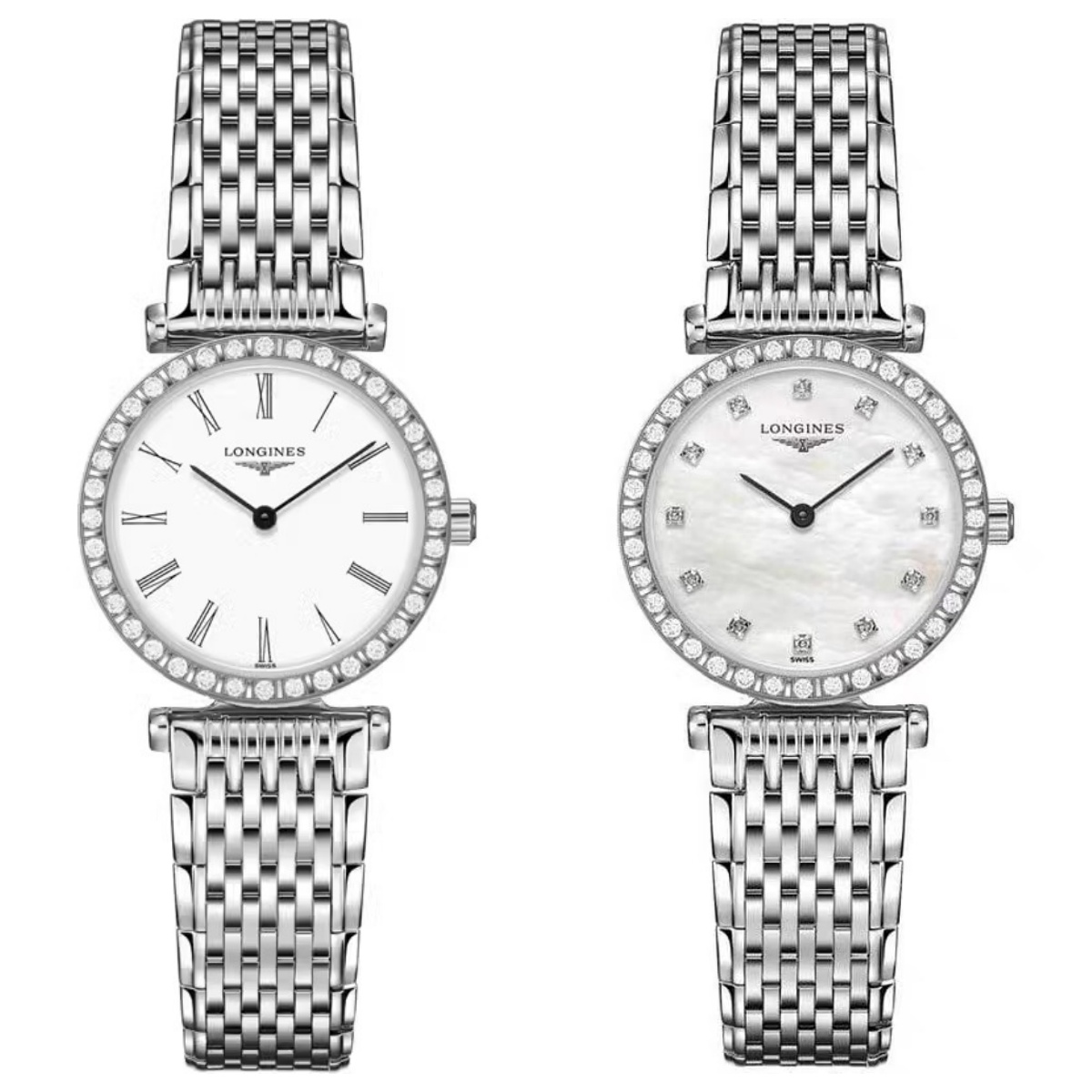 99新 Longines/浪琴 嘉岚241/石英/外圈镶钻/表径24mm/女士