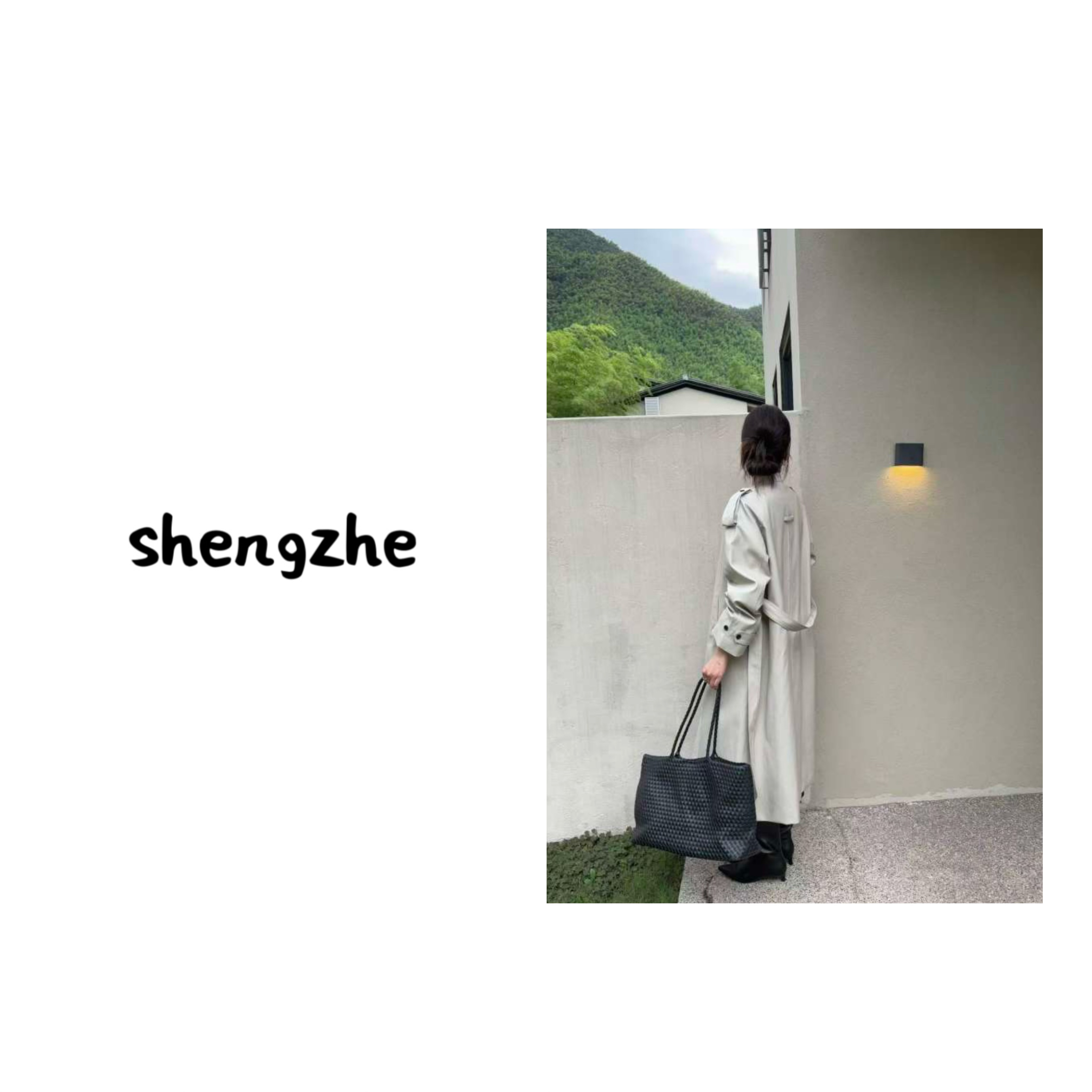 盛哲服饰穿搭复古高级感小众宽松长款女士皮质风衣外套