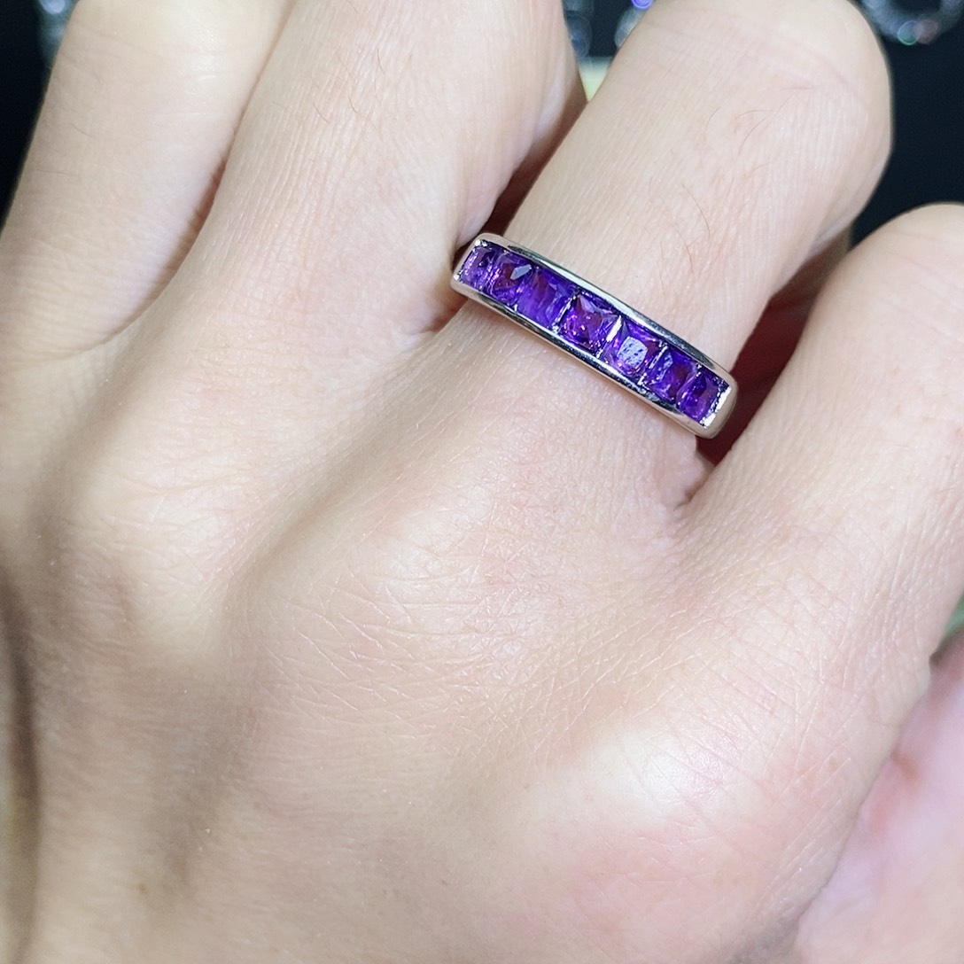 未镶嵌戒指紫晶1566